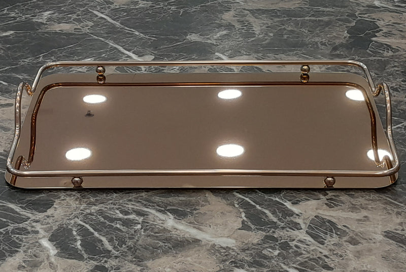 C.S. Bronze Tray With Mirror Base