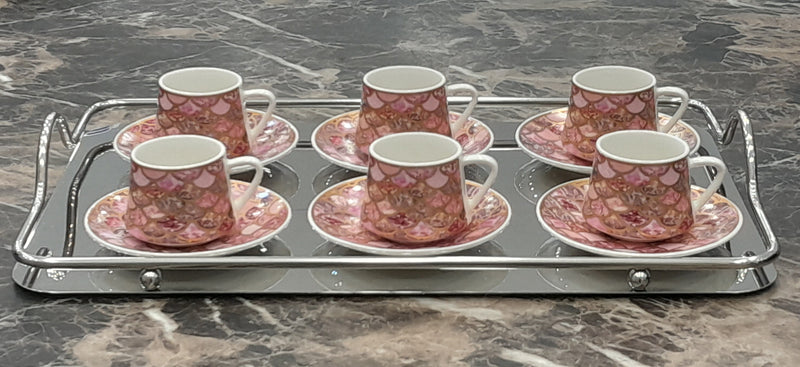 C.S. Silver Tray With Mirror Base