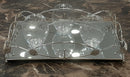 C.S. Tray With Mirror Base & Leaves Shape Handles