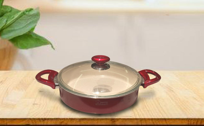 Essenso Ecotouch Berlin Low Casserole 26 x 6.5cm - Red