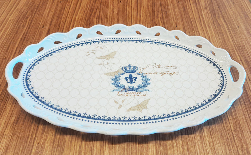 Contesse Blue Dream Oval Server 40 cm