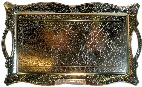 ACAR RECTAANGULAR GOLDEN TRAY