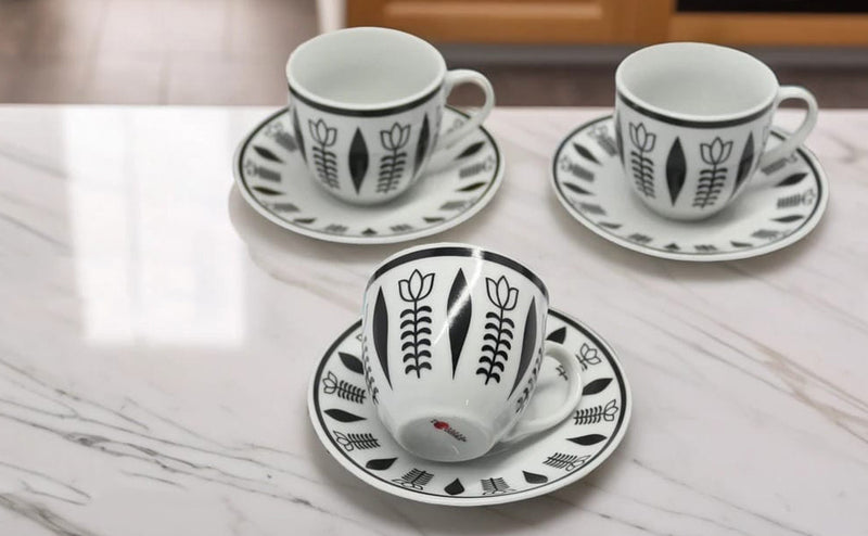 HAZ - Arabic Coffee Set Golden Printing 12 Pcs (HOT DEALS Promotion)