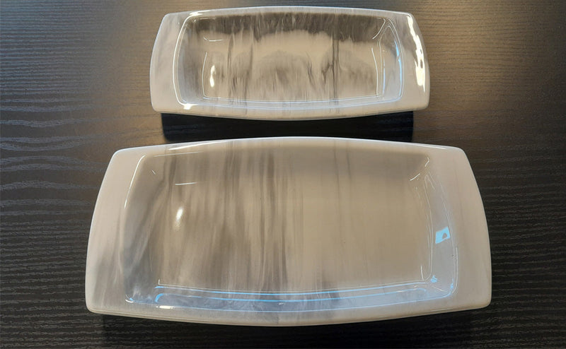Rectangular Plates, Grey, 2 Pcs - TRK9