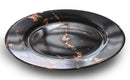 Marble Design 8" Decorative Plate – Black & Copper Vintage