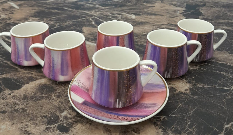 Purple Pink Coffee Set