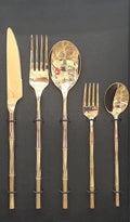 C.S. Cutlery Set Bamboo Design 30 Pcs