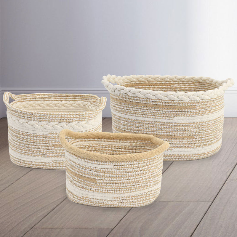 Cannon Rustic Rope Basket (3 Pcs)