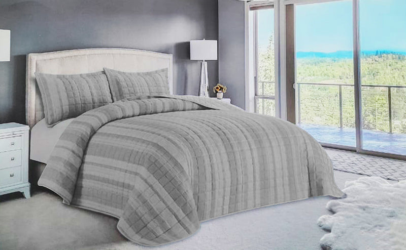 Valentini 4 Pcs TWIN Comforter Stripe Catonic Polyester (350GSM)