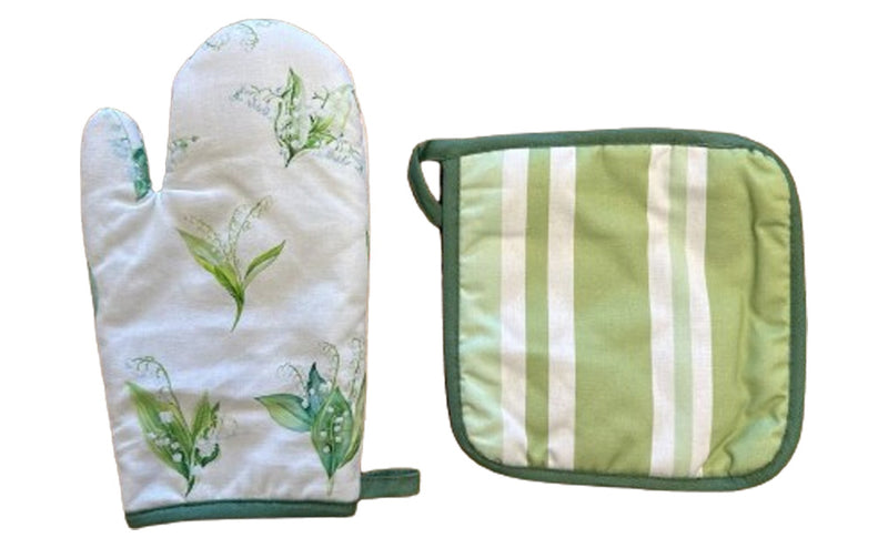 CANNON POT HOLDER + OVEN GLOVE - 100% COTTON