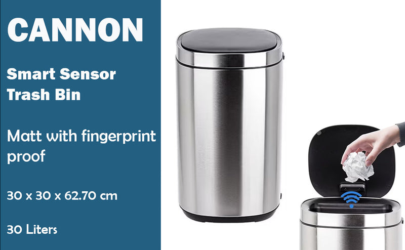 Cannon Waste Bin, Smart Sensor 30L