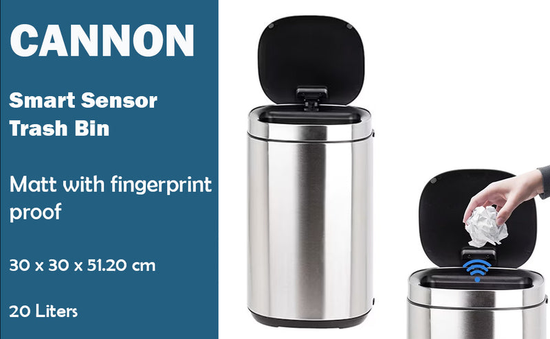 Cannon Waste Bin, Smart Sensor 20L