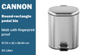 Cannon Round-Rectangle Pedal Bin 30L
