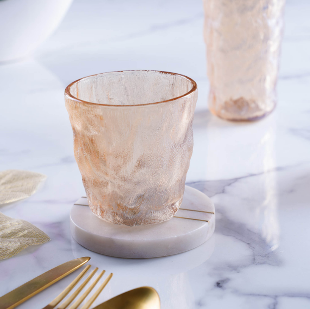 C.S. Glass Frosted Short Mugs