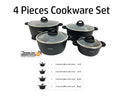 Dosthoff 4 pcs Cookware Casserole Set Black 4 S