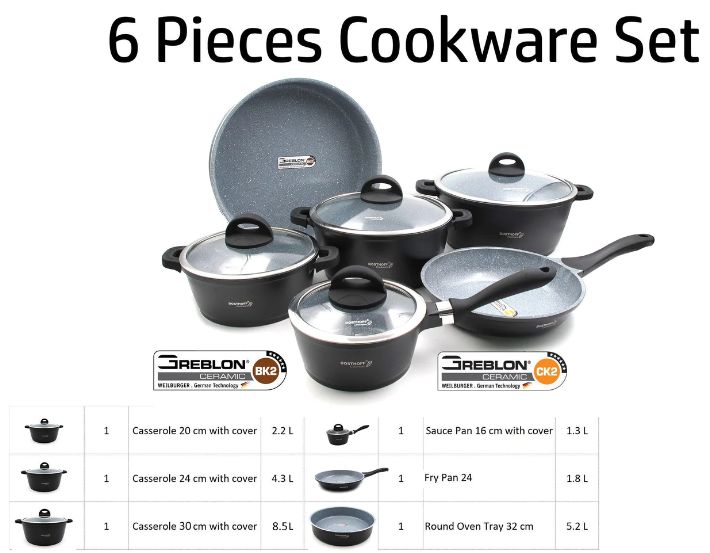 Dosthoff 6 Pieces Cookware Set