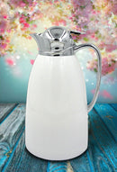 Dosthoff White Insulated Carafe Vacuum Flask With Easy Push Button