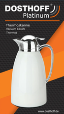 Dosthoff White Insulated Carafe Vacuum Flask With Easy Push Button
