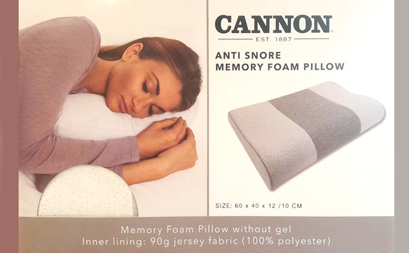 Cannon Anti Snore Memory Foam Pillow