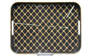 Rectangular Plastic Tray With Gold Rim - TRK11