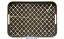 Rectangular Plastic Tray With Gold Rim - TRK11