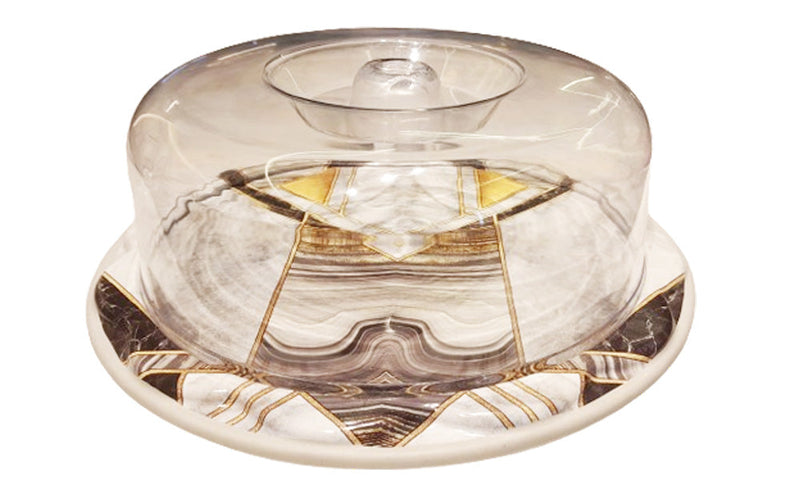 ROUND PLASTIC PRINTED CAKE PLATE - TRK11