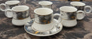 COFFEE SET WITH MARBLED RIM
