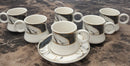 COFFEE SET WITH MARBLED RIM