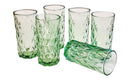 TALL GREEN GLASS TUMBLERS- CVFH