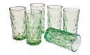 TALL GREEN GLASS TUMBLERS- CVFH