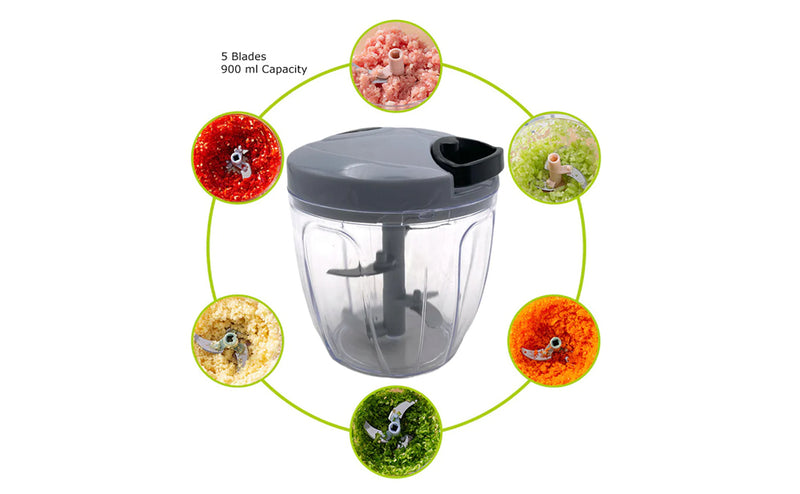 Generic Manual Food Chopper with 5 blades