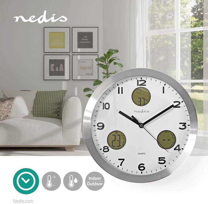 Nedis Wall clock | Weather station | Hygrometer | Outdoor unit