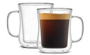 HOCA Curved Double Wall Glass Mug
