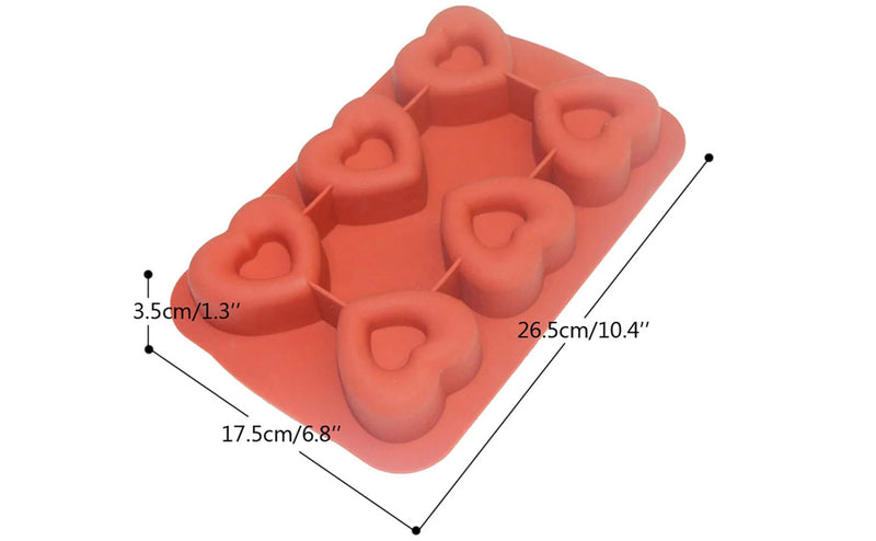 HOCA Silicone Heart Shape 6 Cavities