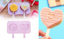 HOCA Silicone popsicle Heart & Circle with sticks