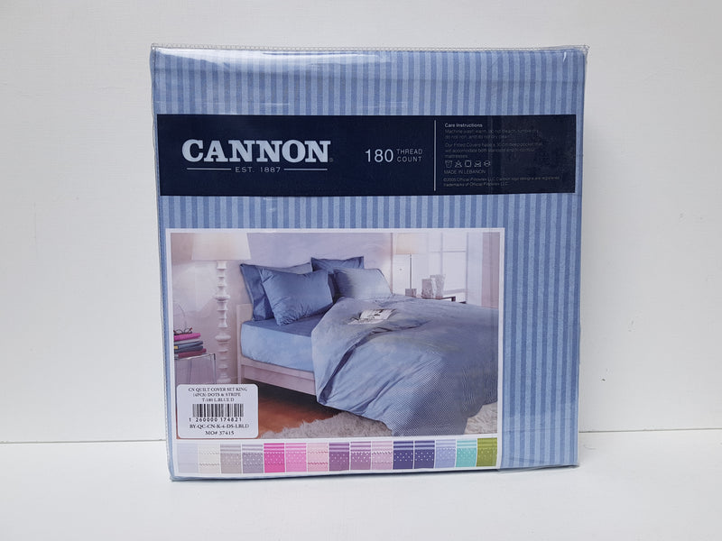 Cannon Quilt Bed Cover Set King (4pcs) Light Blue-Casavanti