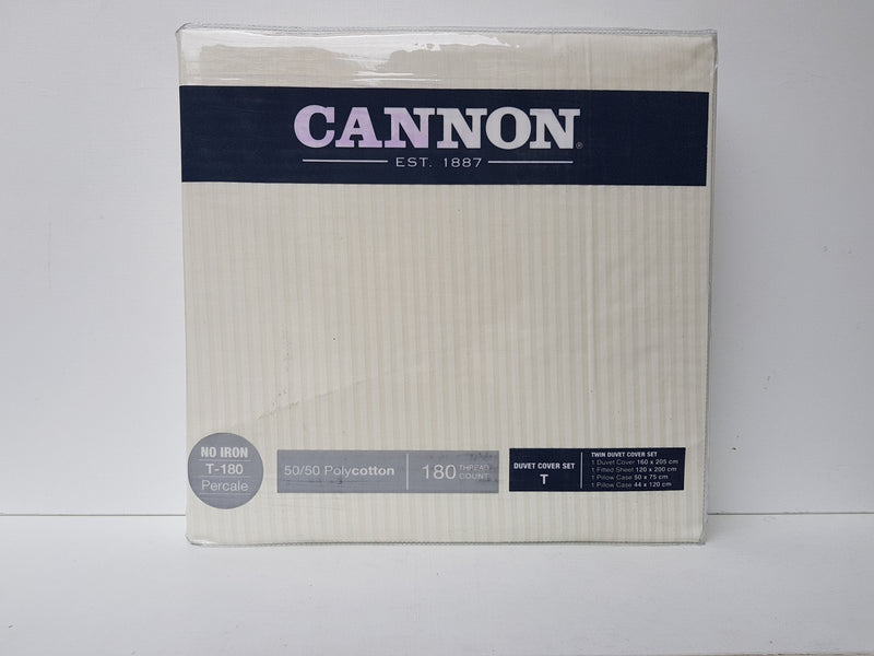 Cannon Quilt Bed Cover Set Single (4pcs) Ivory-Casavanti