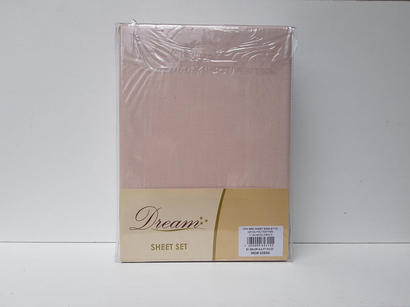 Bed Sheet Single Fitted (4pcs) Linen-Casavanti