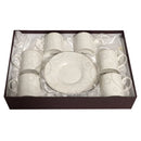 Phoenix White & Gold Coffee Cup Porcelain Set