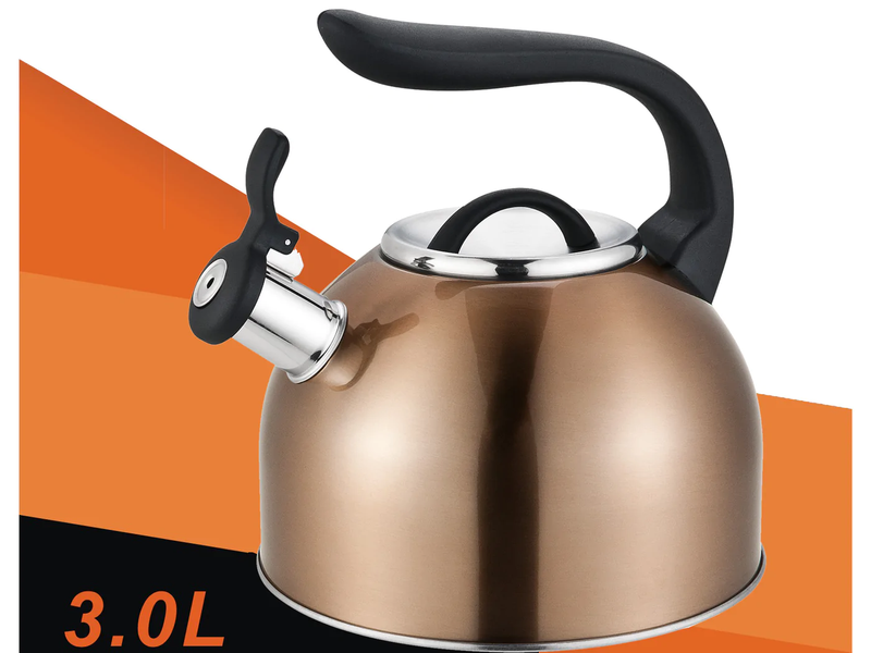 Dosthoff Copper Shine SS 18/10 Whistling Kettle 3.0 L