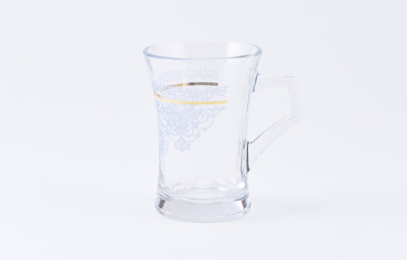Dimlaj Glass Mug Tea & Coffee Set Palette Gold Blue/3PCS 42528-Casavanti