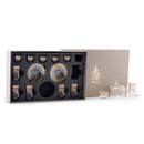 Dimlaj Glass Coffee & Tea set 20pcs Selena Gold Pink 42891-Casavanti