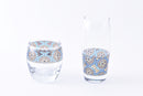 Dimlaj Glass Juice set 12pcs Montage Gold Blue 43271-Casavanti