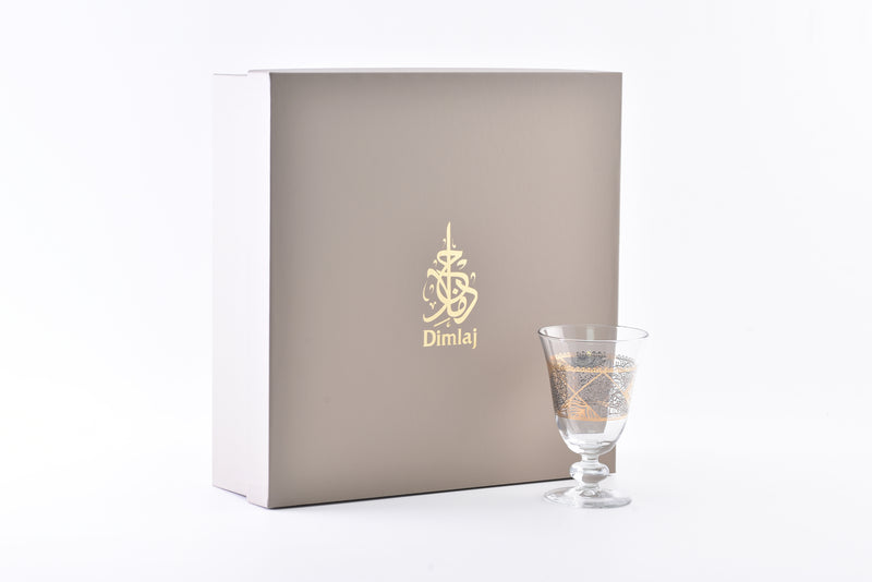 Dimlaj Glass Stemware set Sana gold+platinum /6PCS 43427-Casavanti