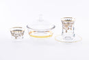 Dimlaj Glass Tea & Coffee Set 20pcs Duja Gold Decor 43484-Casavanti