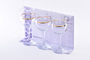 Dimlaj Glass Stemware set Deya Gold Silver/3PCS 43564-Casavanti