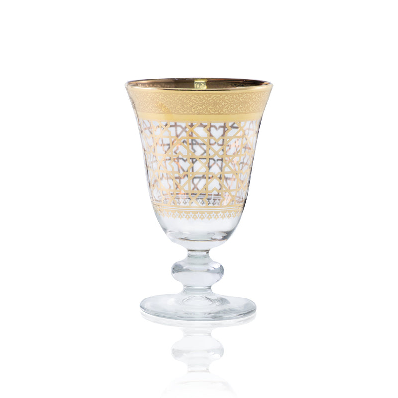 Dimlaj Glass Stemware set Cordoba Gold Decor /6PCS 46766-Casavanti
