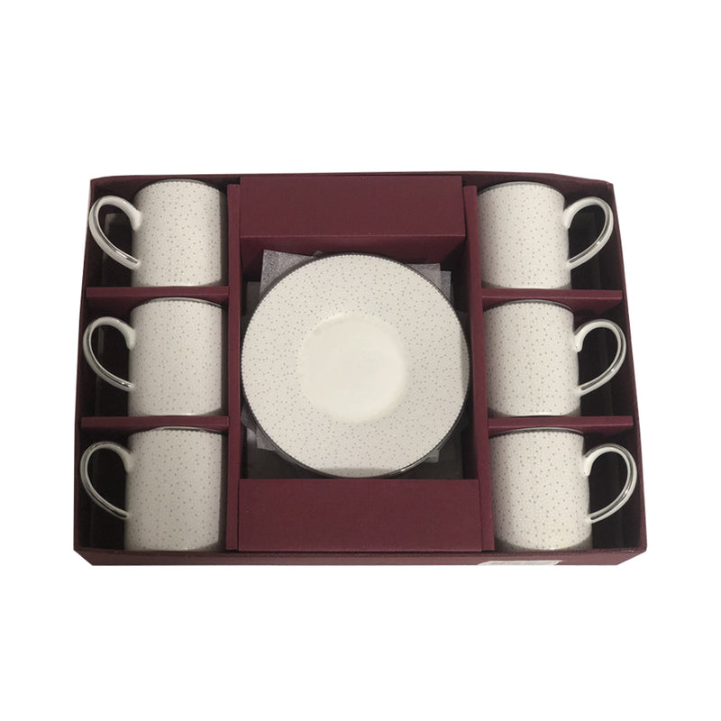 White and Gold Coffee Cups Set