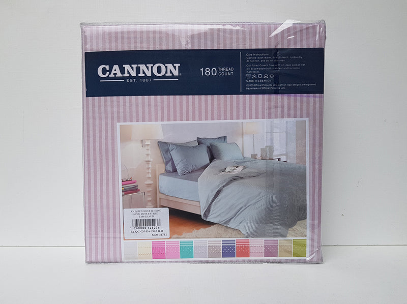 Cannon Quilt Bed Cover Set King (4pcs) Lilac-Casavanti