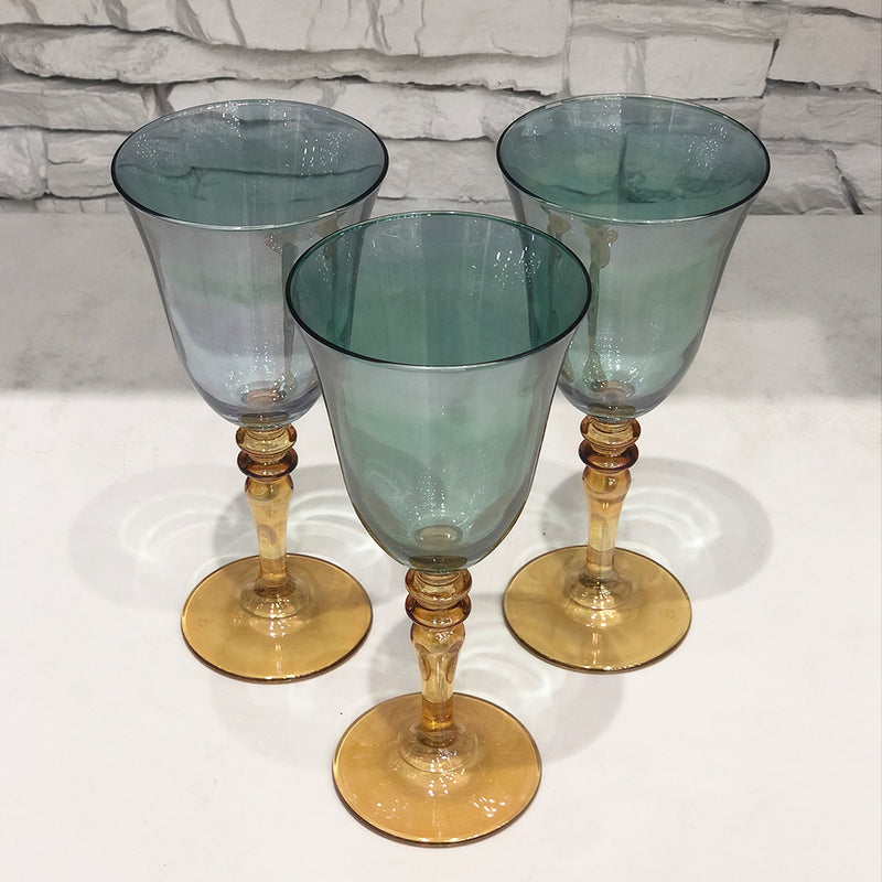 Footed Glass Cup Set